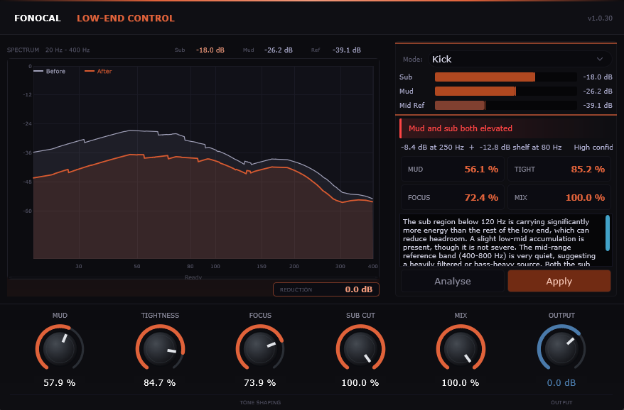 Low-End Control plugin window